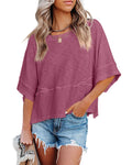 Limited time sale🔥Women's Summer Casual Crewneck Batwing Half Sleeve Tee