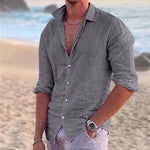 Everett | Cotton Linen Button-Front Casual Shirt for Men