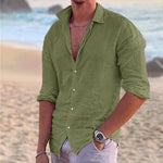 Everett | Cotton Linen Button-Front Casual Shirt for Men