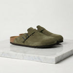 Owen | Suede Clogs with Adjustable Buckle Comfort Loafers