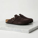 Owen | Suede Clogs with Adjustable Buckle Comfort Loafers