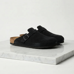 Owen | Suede Clogs with Adjustable Buckle Comfort Loafers