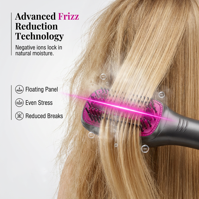 🔥LAST DAY 49% OFF🔥💇‍♀️3-in-1 Ionic Hair Dryer Brush ✨ One Step Hot Air Styling Brush for Straightening, Drying & Curling