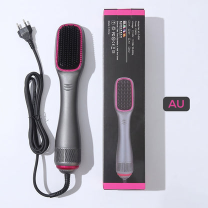 🔥LAST DAY 49% OFF🔥💇‍♀️3-in-1 Ionic Hair Dryer Brush ✨ One Step Hot Air Styling Brush for Straightening, Drying & Curling